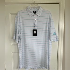 White/Teal FootJoy Polo